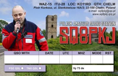 karta QSL - SQ8PKJ